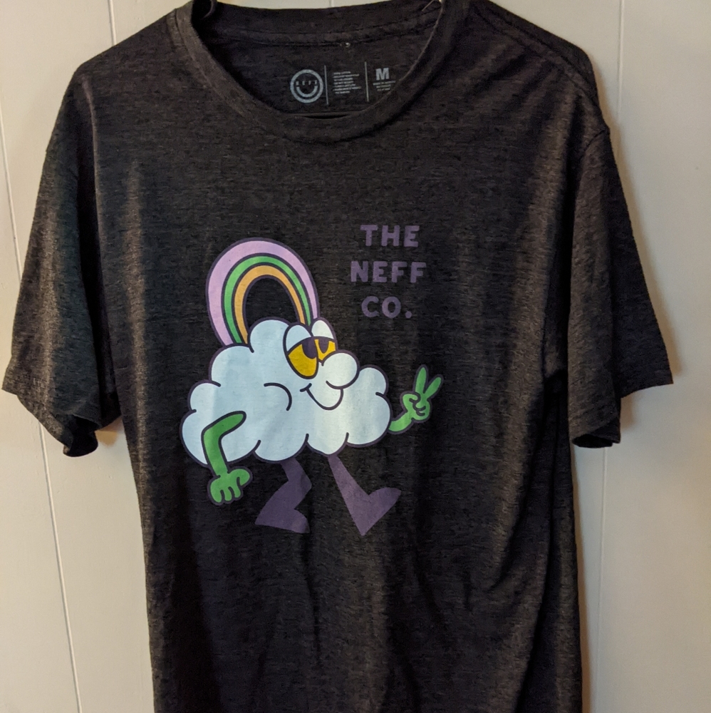 The Neff Co T-Shirt Adult Size Medium Cloud and  Rainbow Gray